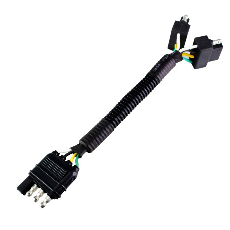 OPT7 Weatherproof 4-Pin Tow Y Splitter Connector Adapter for Truck Tailgate - Perfect for Trailers, Accessory Lighting, Towing, Safety Lighting - Image 1